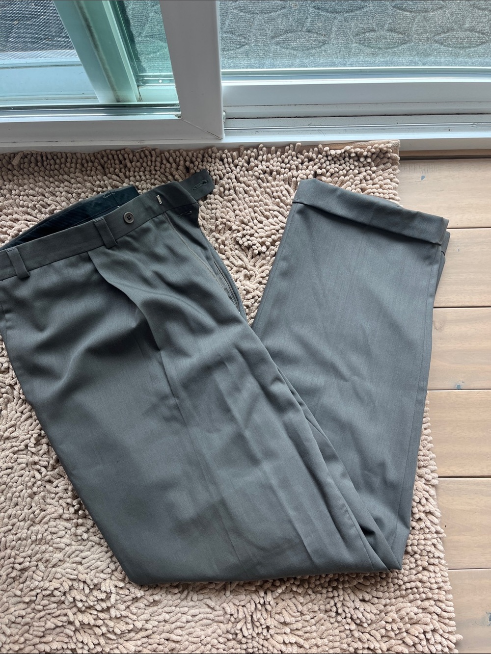 Calvin Klein Men's Charcoal Gray Dress Pants
